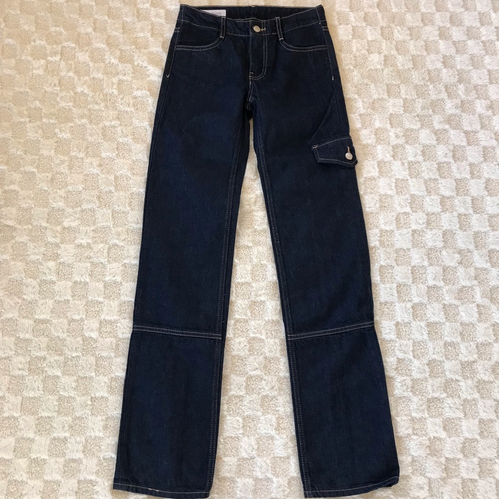 Zara Straight Leg Navy Jeans